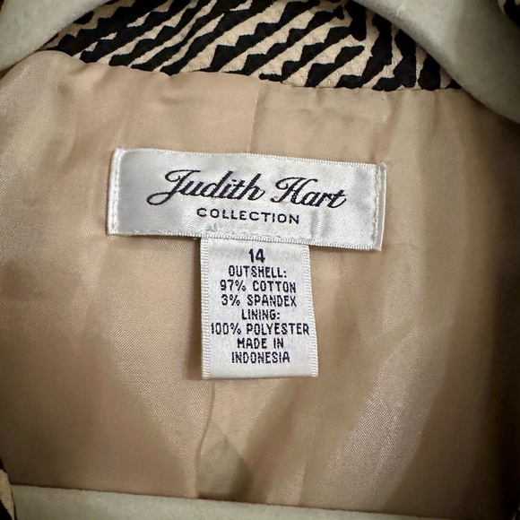 Judith Hart Geometric Women’s Black and White Blazer | Size 14 - Picture 4 of 10